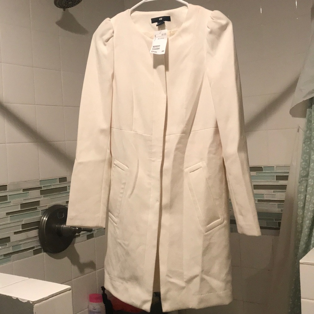 White h&m coat
